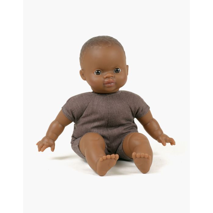Minikane / Paola Reina Oscar Babies donkere pop zacht lijf 28cm Minikane / Paola Reina Oscar Babies donkere pop zacht lijf 28cm