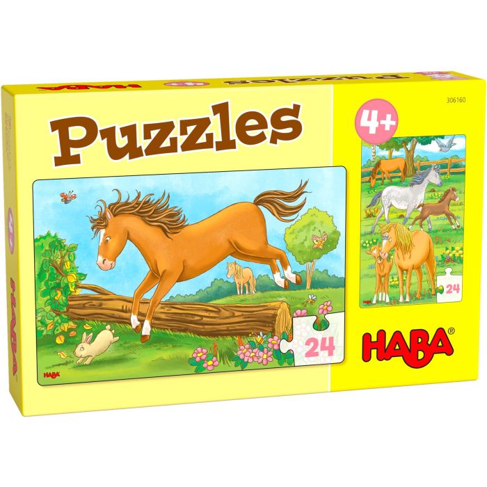 €7.49 Haba puzzel 2-in-1 Paarden 2x24 stukjes