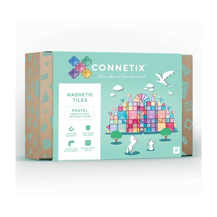 Connetix Pastel Creative Pack 120 delig Magnetisch open-ended speelgoed Connetix Pastel Creative Pack 120 delig Magnetisch open-ended speelgoed