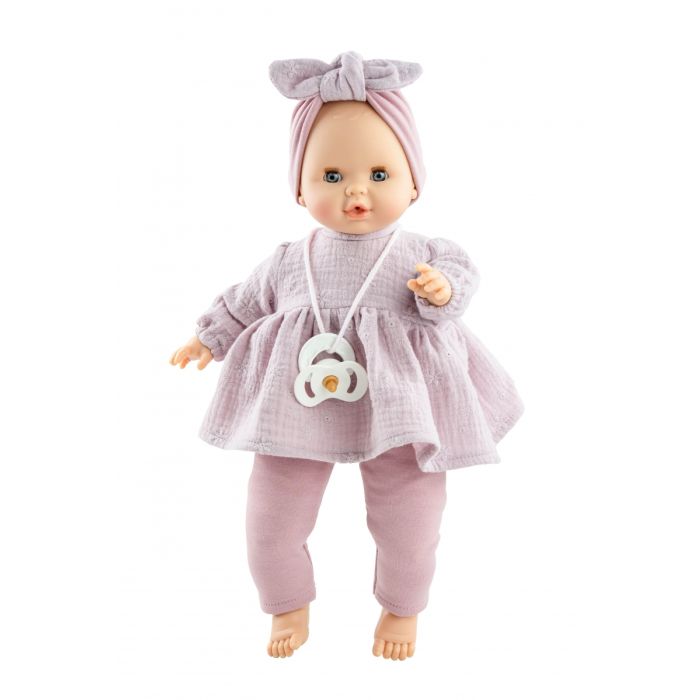 Paola Reina pop Sonia Roze/Haarband zonder geluid (zonder mechanisme) 36cm Paola Reina pop Sonia Roze/Haarband zonder geluid (zonder mechanisme) 36cm