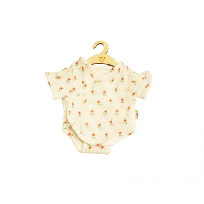 €13,95 Hollie poppenkleding romper ajour wit met roosjes voor gordi pop 34cm