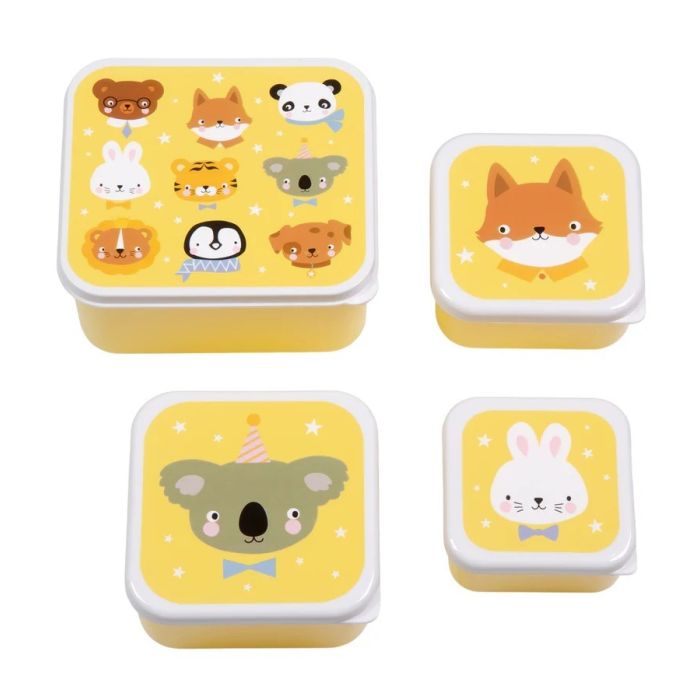 A Little Lovely Company Lunch & snackbox set Dierenvriendjes A Little Lovely Company Lunch & snackbox set Dierenvriendjes
