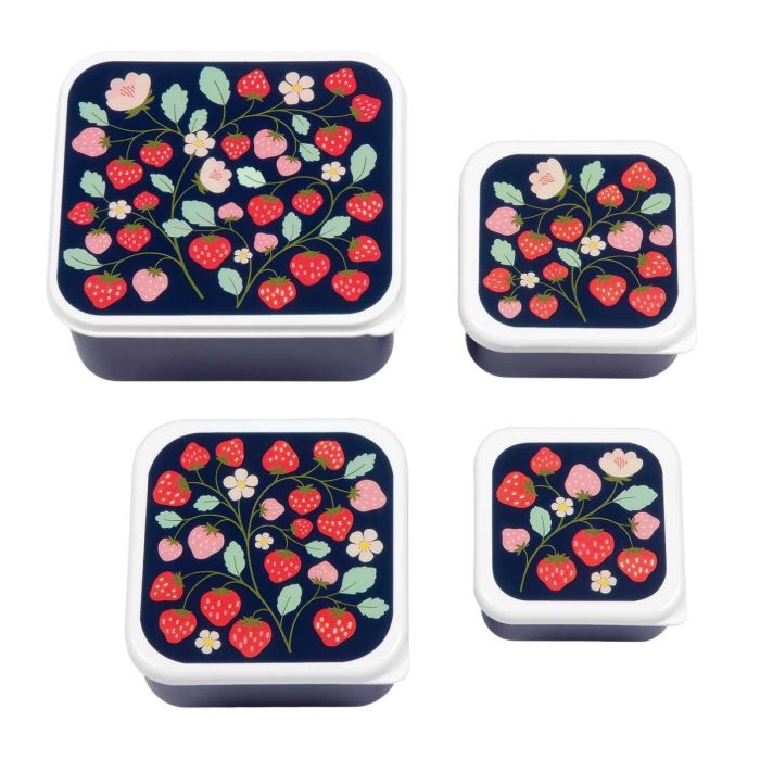 €12.89 A Little Lovely Company Lunch & snack box set: Aardbeien