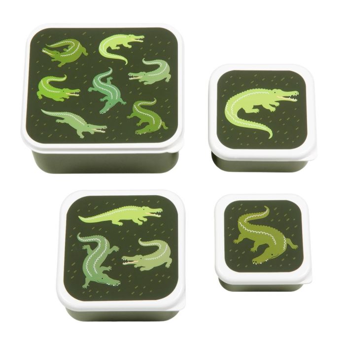 €12.89 A Little Lovely Company Lunch & snack box set: Krokodillen