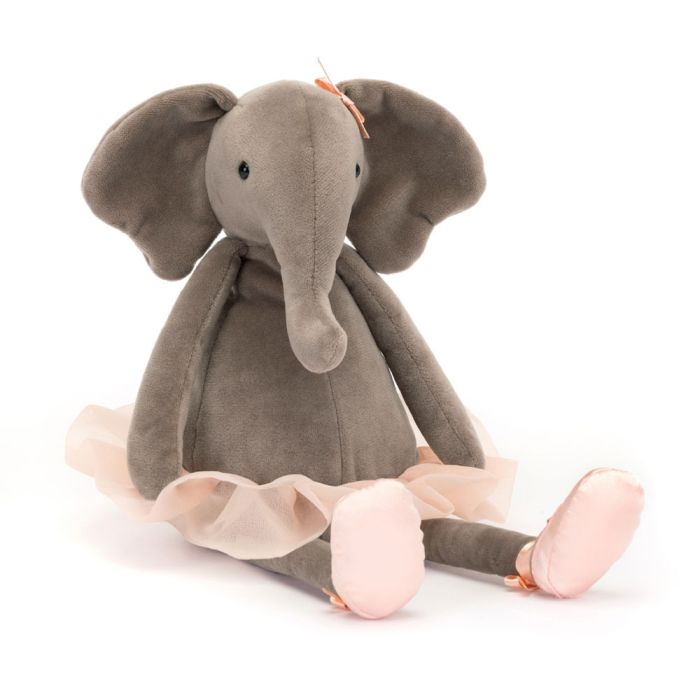 Jellycat dansende knuffel olifant 33 cm (Dancing Darcey Elephant) Jellycat dansende knuffel olifant 33 cm (Dancing Darcey Elephant)