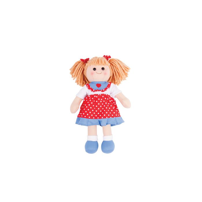 Bigjigs stoffen pop stof Emily lappen popje 34 cm Doll Bigjigs stoffen pop stof Emily lappen popje 34 cm Doll