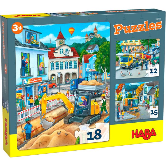 Haba puzzel 3-in-1 in de stad Haba puzzel 3-in-1 in de stad