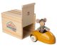 €59.89 Maileg Muis met auto in garage 10cm (Mouse car with garage Yellow)