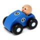 €4,99 Jouéco houten raceauto blauw racewagen race auto wagen 