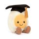 Jellycat knuffel Geslaagd Ei 14cm (Amuseable Boiled Egg Graduation)