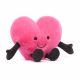 Jellycat knuffel roze hartje 13cm (Amuseable Pink Heart Little)