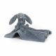  Jellycat knuffeldoek Konijn 34cm (Bashful Dusky Blue Bunny Soother)