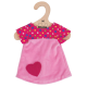  Bigjigs roze jurk met stippen (M) 34cm pink dress with spots poppenkleren poppenkleding poppenkleertjes 