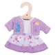  Bigjigs paarse jurk met vestje (S) Lilac Dress and Cardigan - Small poppenkleren poppenkleding kleertjes pop