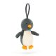 Jellycat knuffel hanger Pinguin 10cm (Festive Folly Penguin)