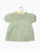 Minikane jurkje double gaze groen (voor Babies pop 28cm)