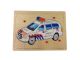 €4.49 Houten puzzel politie politiewagen politieauto