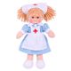 €12.89 Bigjigs stoffen pop stof lappen popje zuster verpleegster Nancy 28 cm Nurse Doll