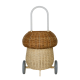 €114.99 Olli Ella Limited Edition Rotan rieten Paddenstoel trolley/mand op wielen (Rattan Mushroom Luggy Natural)