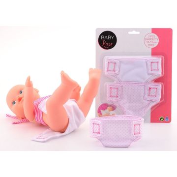 Baby Rose stoffen luiers voor pop