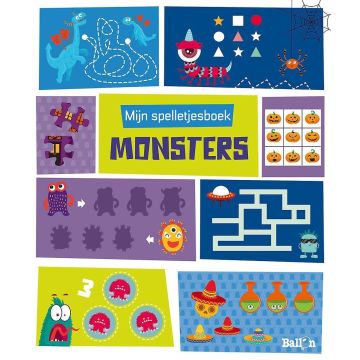 €4,99 Ballon Mijn spelletjesboek Monsters 4+ doeboek speelboek 