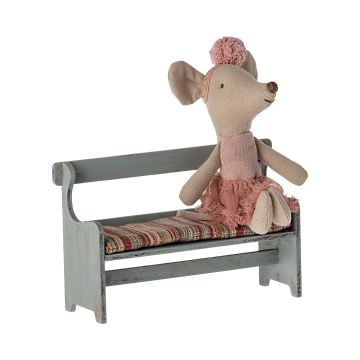 Maileg houten bankje 11.4cm (Bench Mouse)