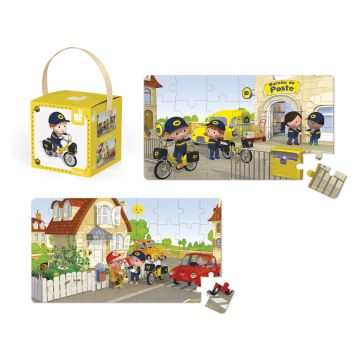 Janod Lovely puzzels - Matteo's fiets (1x24 st & 1x36 st) 