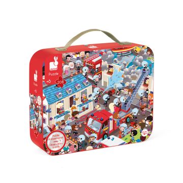 €18.89 Janod zoekpuzzel brandweer koffer puzzel 