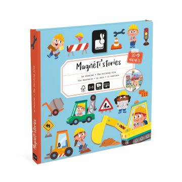 Janod Magneetboek Magneti stories Bouwplaats/Bouwterrein
