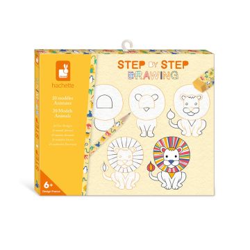Janod step by step Dieren tekenset
