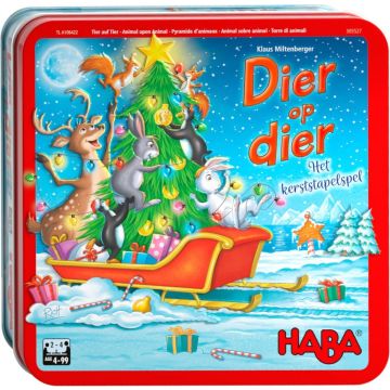 Haba spel: dier op dier stapelspel Kerst 4+