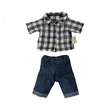 €12.89 Maileg kledingset voor Vader Muis 17cm (Clothes and bag Dad Mouse)