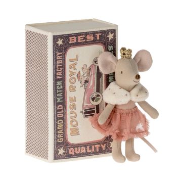 Maileg Prinses Muis Kleine zus 11cm (Princess mouse, Little sister in matchbox)