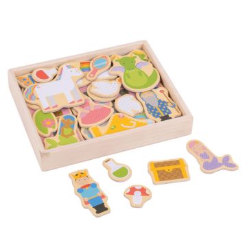 €12,89 Bigjigs Fantasy magneten Sprookje fantasie magneet prinses draak 