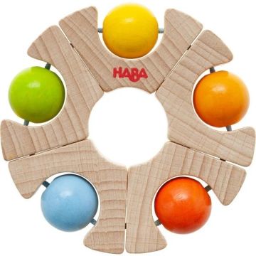 Haba Grijpfiguur rammelaar hout Knikkerwiel