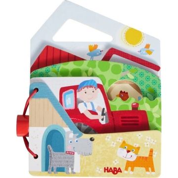 Haba houten babyboek Boerderij