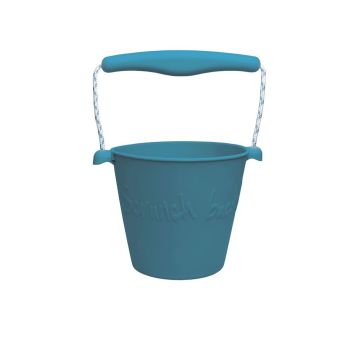 Scrunch flexibel emmertje grijsblauw (bucket grey blue)