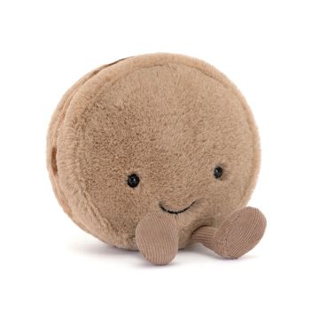 Jellycat knuffel Chocolade Macaron 12cm (Amuseables Mona Macaron (Chocolate)