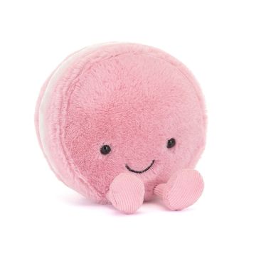 Jellycat knuffel Frambozen Macaron 12cm (Amuseables Mia Macaron Framboise)