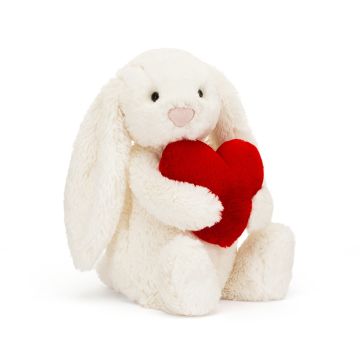 Jellycat knuffel Konijn Rood Hart 31cm (Bashful Red Love Heart Bunny Original)