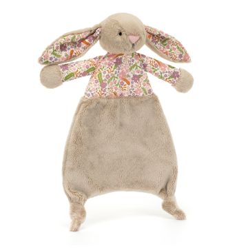 Jellycat knuffeldoek beige bloemen konijn 25cm(Bunny Petal Comforter)