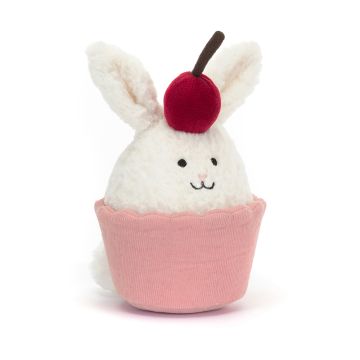 Jellycat knuffel gebakje Konijn 14cm (Dainty Dessert Bunny Cupcake)