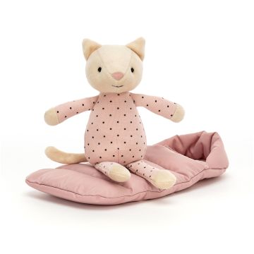 €26.89 Jellycat knuffel Kat/Poes in slaapzak 23cm (Snuggler Cat)