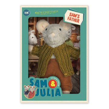 Het Muizenhuis knuffelmuis Sam's Vader 12cm