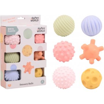 Happy world sensory ballen sensorische pastel siliconen bal