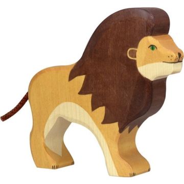 Holztiger houten leeuw 15cm lion hout