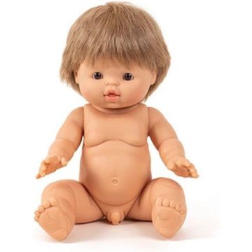  Minikane Achilles pop Gordi 34cm jongenspop blond haar bruine ogen paola reina