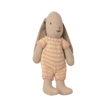 Maileg knuffelkonijn bunny in romper roze (micro) 11cm
