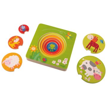 €10.89 Haba Houten Puzzel Boerderijdieren 3D