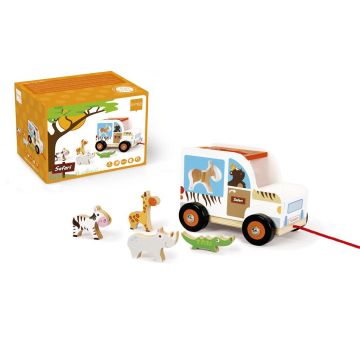 Scratch houten sorteerwagen safari 18mnd+